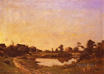  Barbizon Oil Painting - Midday In The Meadows Barbizon landscape Henri Joseph Harpignies
